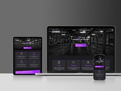 Responsive Web App - ROCKHIIT daily challenge fitness fitness app gym app responsive design responsive website ui workout app workout of the day