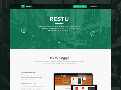 Restu - About page about page green onepage photo bg proxima nova simple