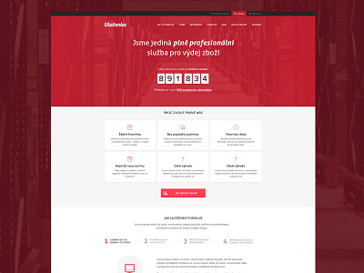 Ulozenka - new site aller clean counter gray icons proxima nova red responsive simple steps