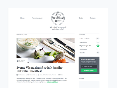 New blog design blog clean food gray green minimal restu simple white