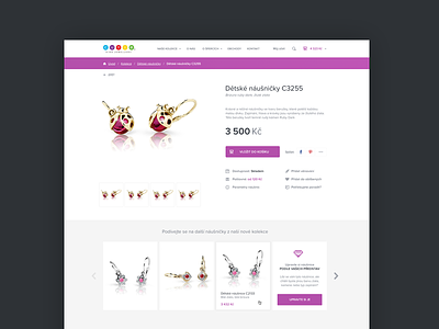 Product detail page clean detail ecommerc jewellery page purple simple white