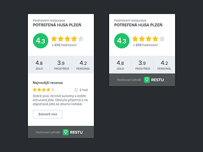 Simple rating widget clean green proxima nova rating white widget