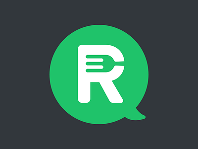 New Restu logo bubble clean fork green icon logo restu simple