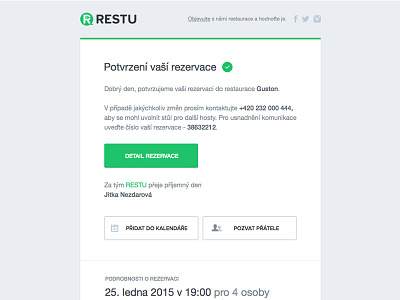 Email design clean email green restu simple white