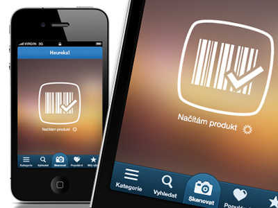 Barcode loaded app barcode blue icon iphone