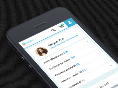 User profile blue clean gray iphone megan fox simple user profile