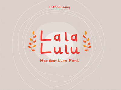 Lala Lulu Font character cute font handwritten font kids natural simple typeface