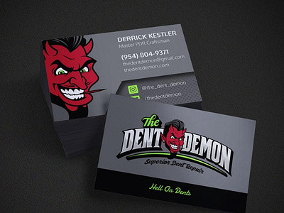 Dent Demon Business Cards branding business card design