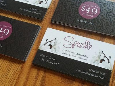 Spazelle Business Cards branding business card design business cards
