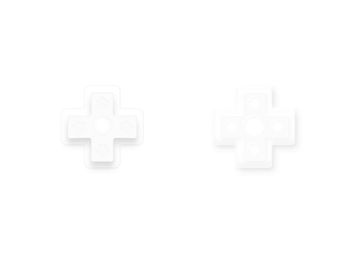 Minimal White Neomorphic D-Pad Buttons