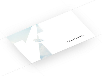 Business card idea brand business card clean flight jet minimal