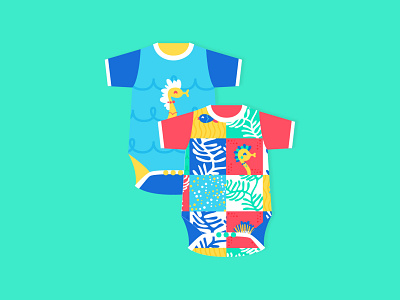 Seahorse Baby Apparel apparel clothing flat design flat illustration illustration pattern