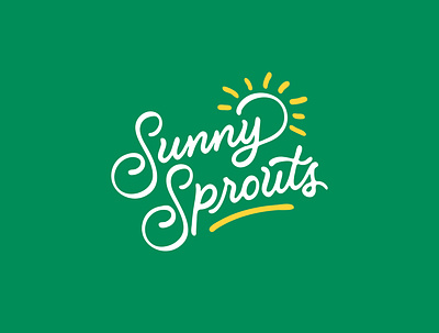 Sunny Sprouts Custom Lettering Logo lettering lettering logo typography