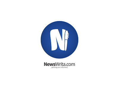 Newswrita design illustration logo minimal