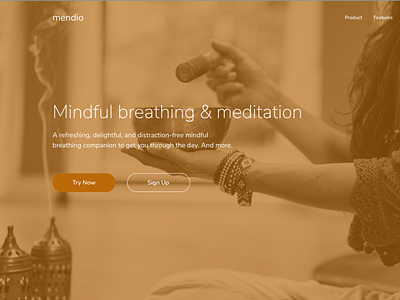 Meditation landing page