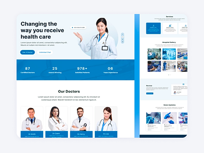 medical landing page for hospital