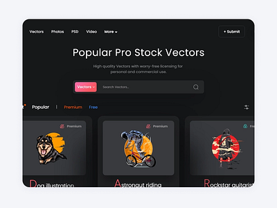 vector website premuim