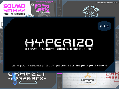 Hyperizo Font design font fonts futuristic game modern techno technology typography