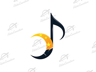 Half Moon Music Note Logo branding design icon logo music music note musician note vector