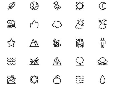 Pixelo Environment Icon Set