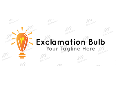 Exclamation Bulb Logo bulb creativity design energy exclamation icon idea inspiration logo template vector