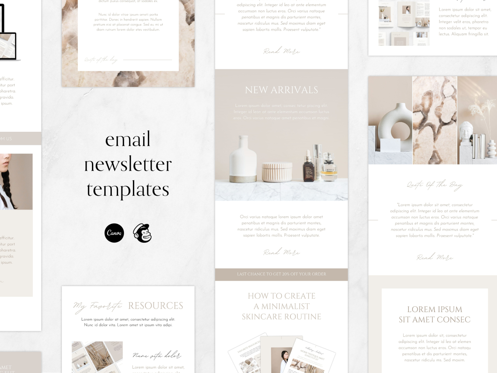 Email Newsletter Templates For Canva by Created By Misia on Dribbble