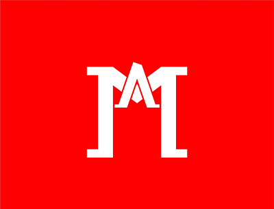 MA or AM Logo art branding design flat icon logo minimal typography vector