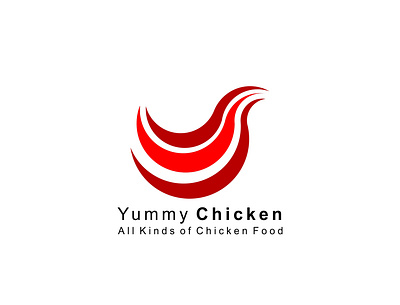 Yummy Chicken Logo art branding design flat logo minimal typography vector