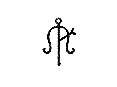 Monogram logo anchor branding bw design lettering letters logo monogram