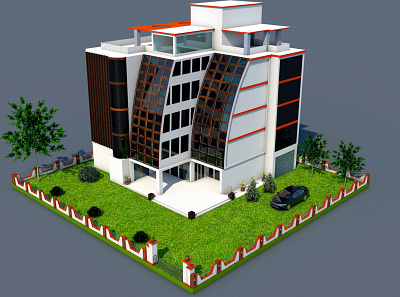 Architectural 3d corporate Building 3d architectural architectural design car concept design exterior house landscape