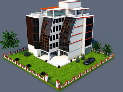 Architectural 3d corporate Building