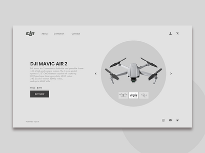 DJI Mavic Air 2 - Landing Page (concept) air concept design dji landing mavic page prototype simple ui ux website xd design