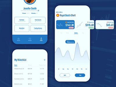 Daily UI Challenge 05 - Stock App app dailypractice dailyuichallenge design financial fintech sketch stock stockbroker ui ui challenge