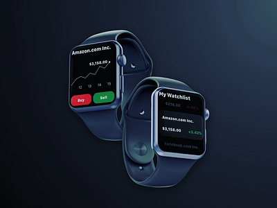 Daily UI Challenge 06 - Stock App on Apple Watch
