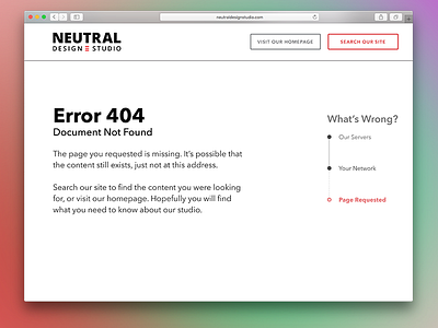 Daily UI #008 404 Page