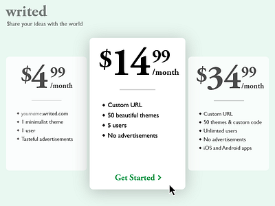 daily UI #030 Pricing