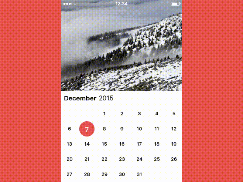 DailyUI #038 Calendar calendar 038 dailyui
