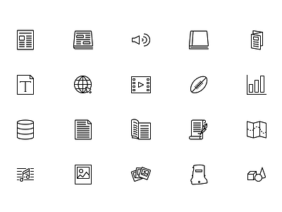 Library catalogue icons - WIP 2