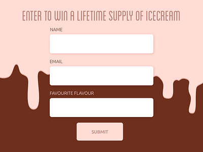 Daily UI - Sign up for icecream! dailyui dailyui 001 icecream pink