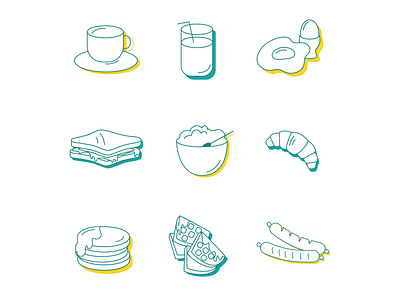 Breakfast icons