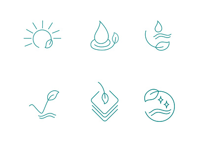 Cosmetic and beauty icons for suncream
