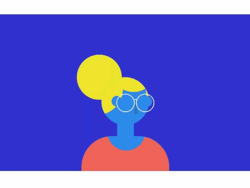 After Effects | Basic animation after affects aftereffects animated gif animation girl glasses head illustrations