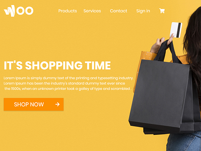 Online Store Landing page