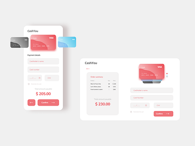 Credit Card Checkout Page - Light theme