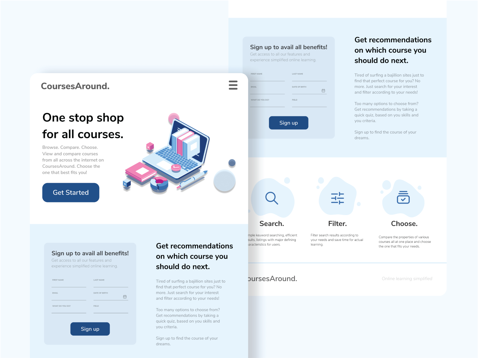 Landing Page by Naishi Shah on Dribbble