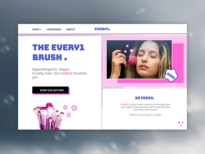 Daily UI 003 - Landing Page branding branding design conceptual d2c dailyui dailyui 003 ecommerce gen z landing page concept makeup masspirational pink playful playful masspirational uiux web design