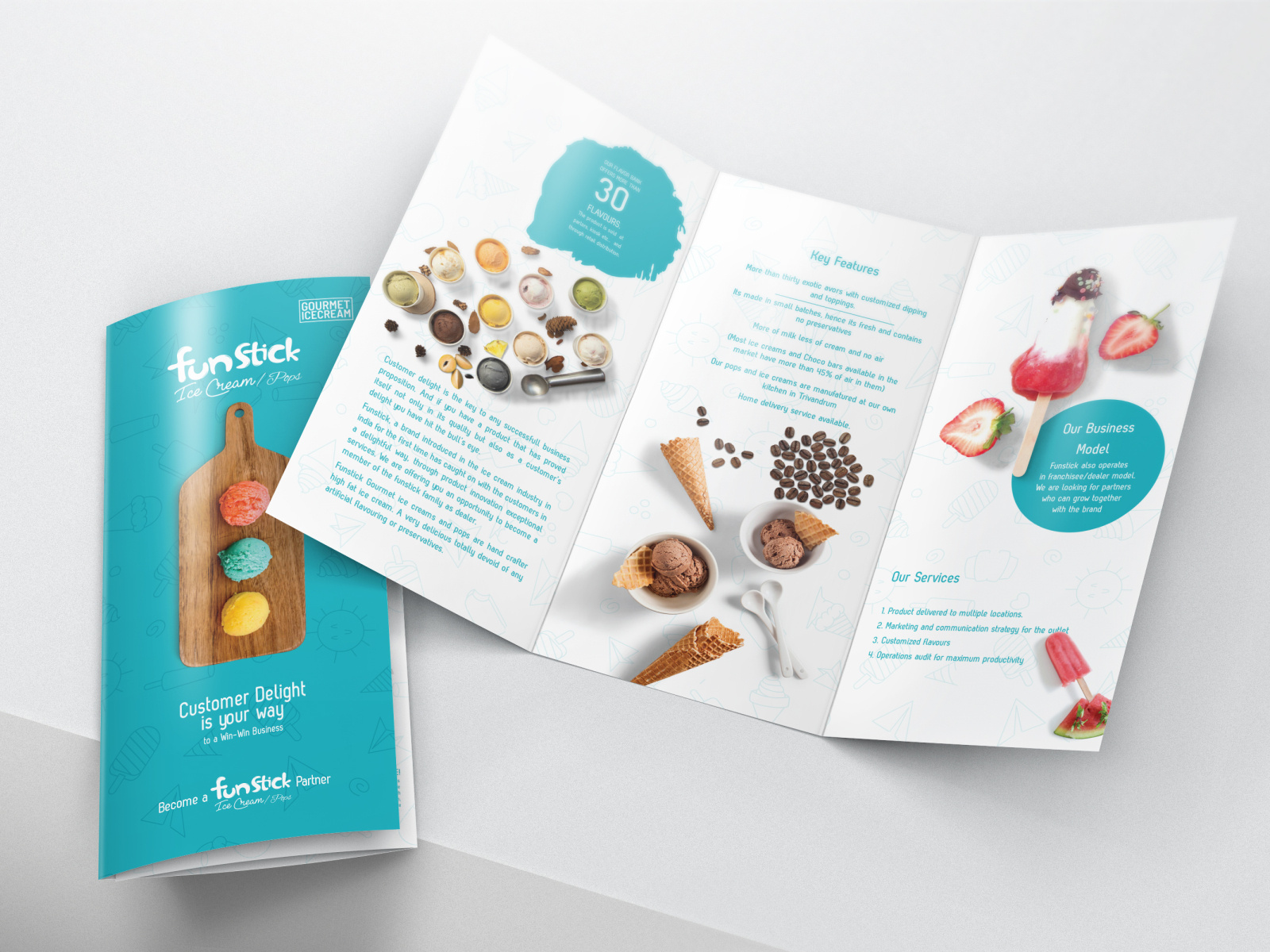 TriFold Brochure Design for an Ice Cream Company by Design by PA on