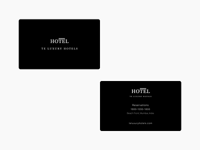 Hotel Business card brand design branding businesscard cards design icon identity logo minimal type typography