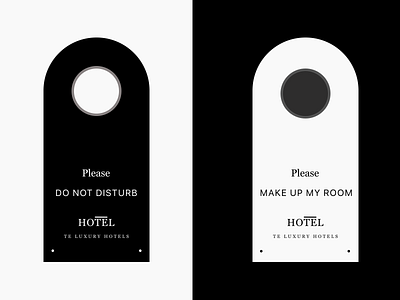 Hotel Door Hanger Design brand design branding design door hanger font hotel icon identity logo minimal type typogaphy