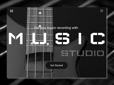 Landing page for music studio web app